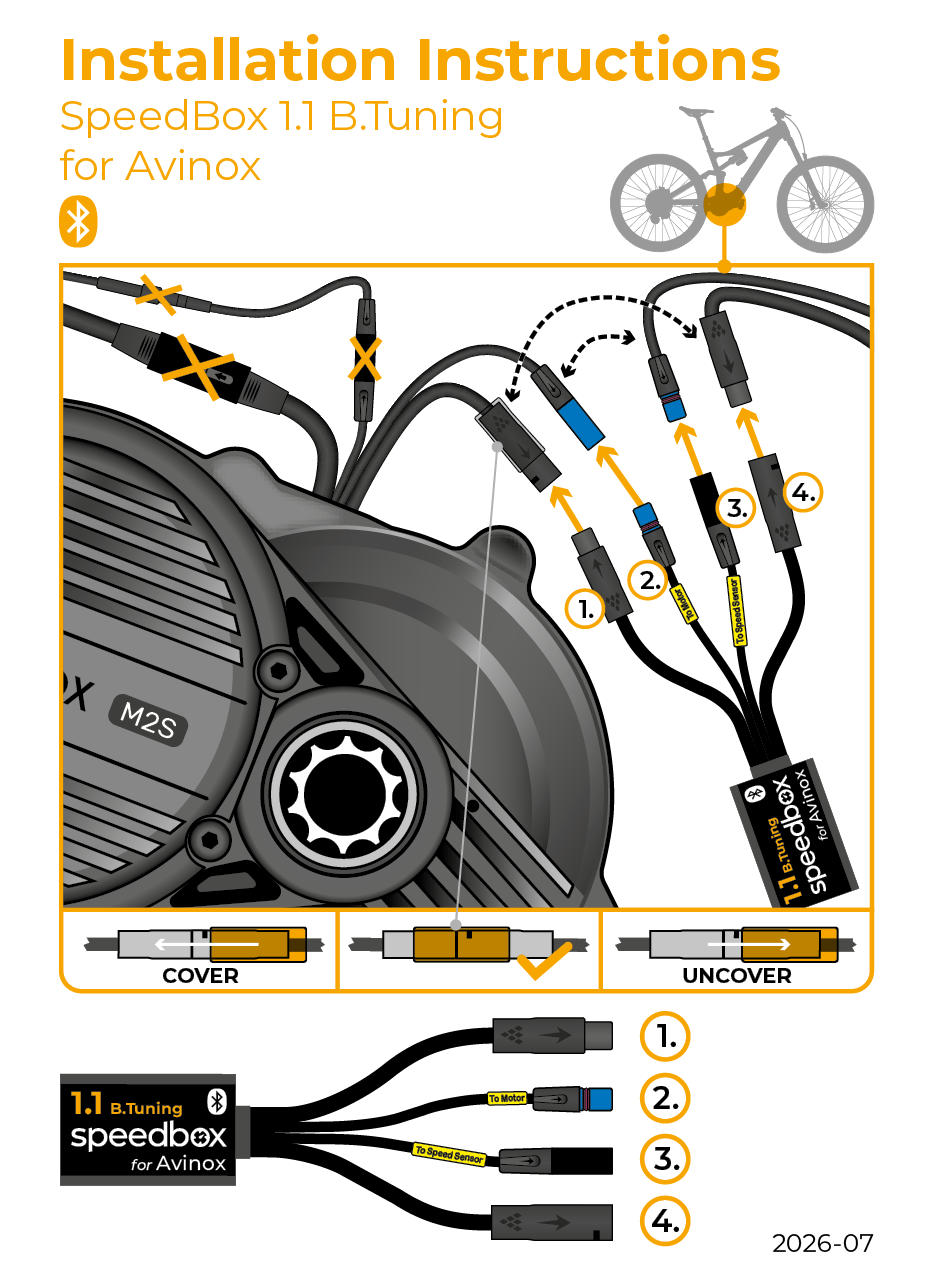 SpeedBox 1.1 B.Tuning for Avinox M2/M2S — wiring diagram