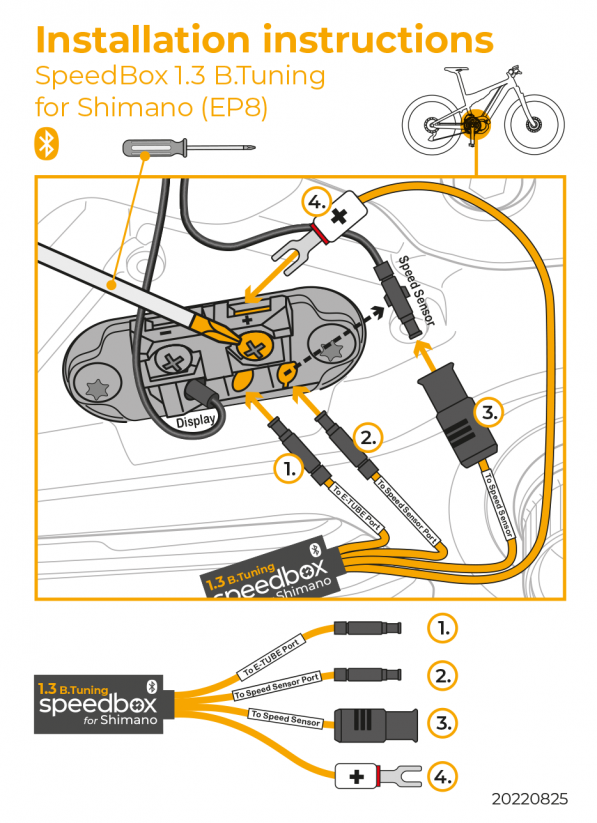 SpeedBox 1.3 B.Tuning para Shimano (EP8) - Variante: +E-Tube port, Paquete: Caja, Cantidad: 1 pzs
