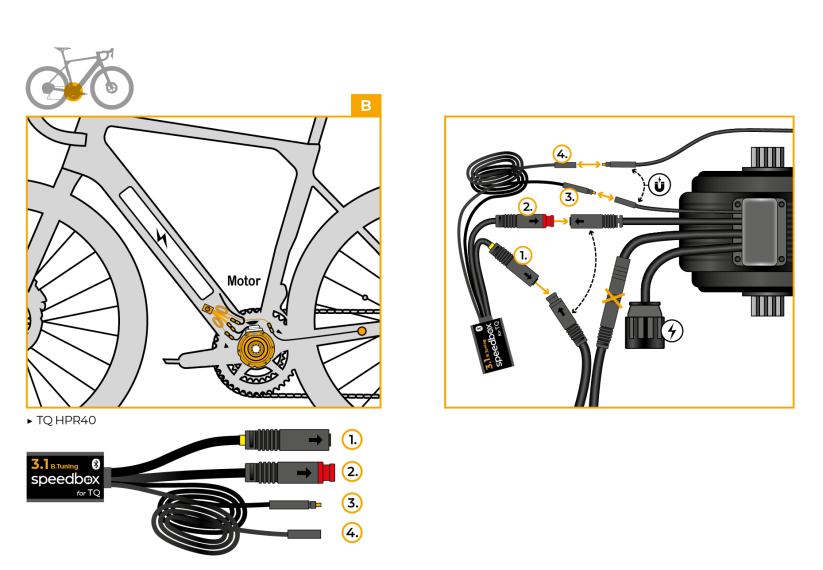SpeedBox 3.1 B.Tuning pour TQ (HPR40, HPR50, HPR60) - Qté: 1 pc, Emballage: Sachet en plastique