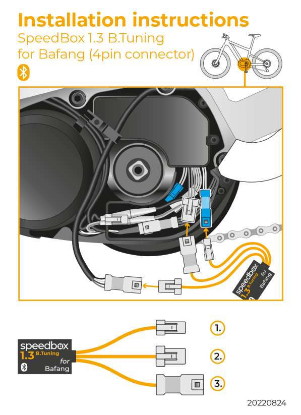 SpeedBox 1.3 B.Tuning dla Bafang (4-pinowe złącze) - Ilość: 20 szt + 3 gratis, Opakowania: Woreczek