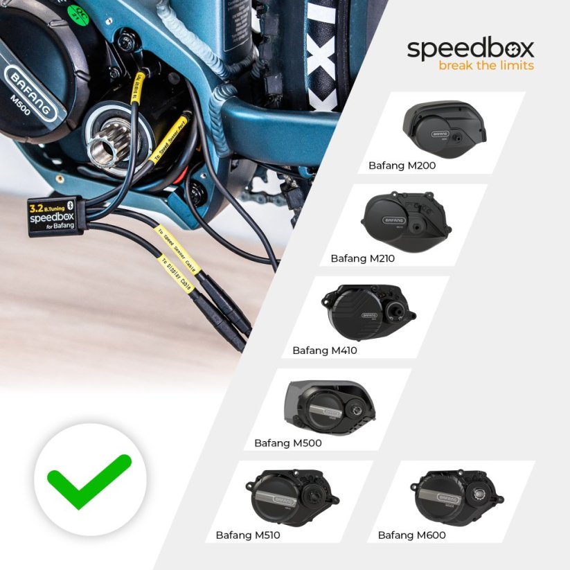 SpeedBox 3.2 B.Tuning dla Bafang (M200, M210, M410, M500, M510, M600) - Ilość: 10 szt + 1 gratis, Opakowania: Pudełko