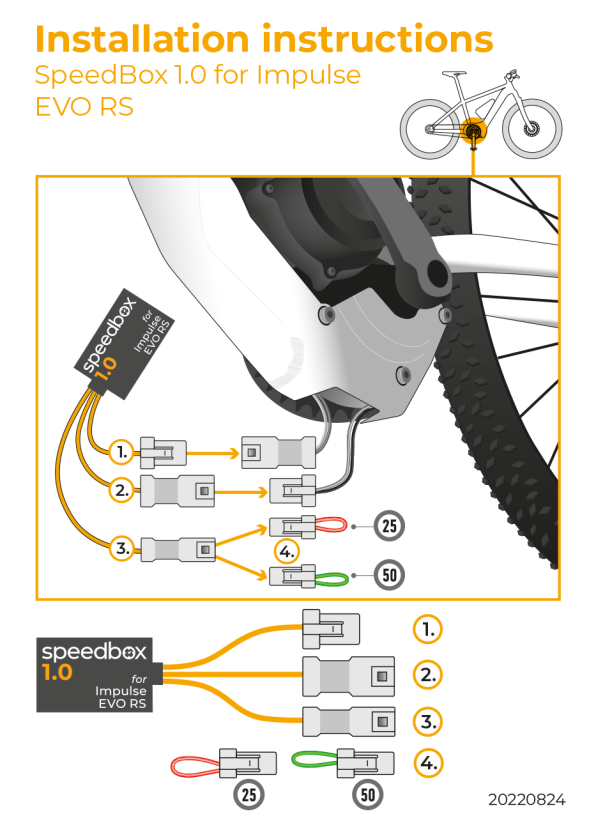 SpeedBox 1.0 for Impulse EVO RS - Qty: 100 pcs + 16 free, Package: BAG