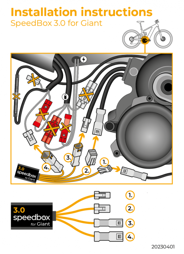 SpeedBox 3.0 for Giant - Qty: 20 pcs + 3 free, Package: BAG