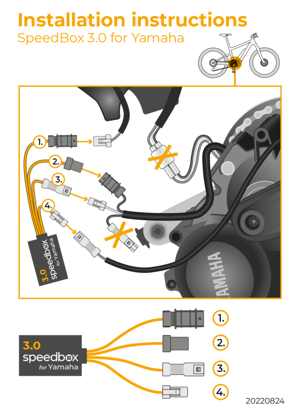 SpeedBox 3.0 para Yamaha (PW-X, SE, TE, X2) - Cantidad: 10 ud + 1 gratis, Paquete: Bolsa plastica